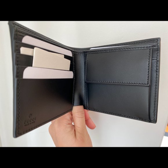 GUCCI Gg Black Men's Coin Wallet With Tiger Print NEW IN BOX WITH DUST BAG - Picture 4 of 5